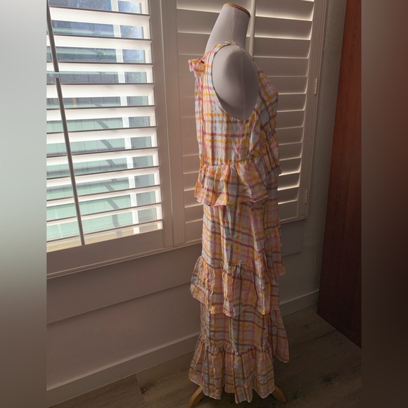 CINQ À SEPT Astor  Sleeveless Tiered Maxi Dress. - Picture 7 of 12